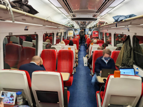 Aboard the 16:20 from Waterloo, east of Salisbury